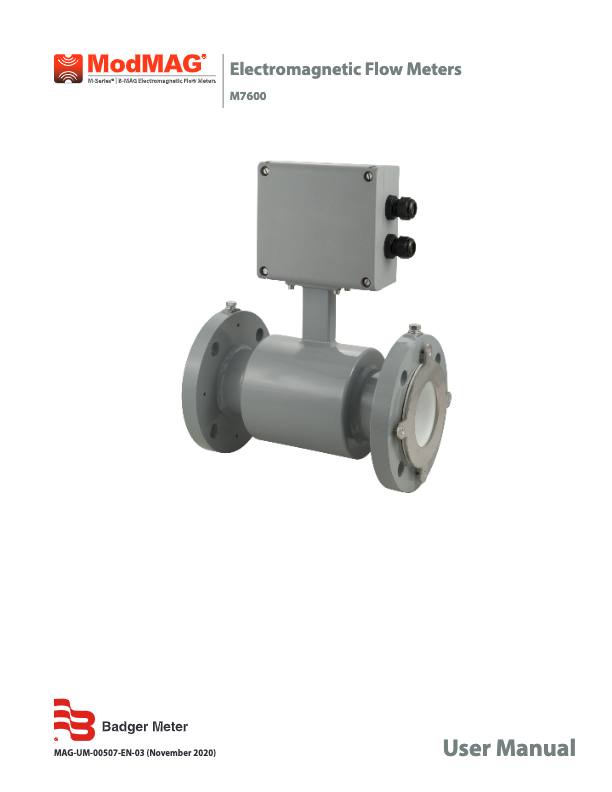 ModMAG M7600 Manual_Badger Meter Electromagnetic Flow Meter_M-Series ...