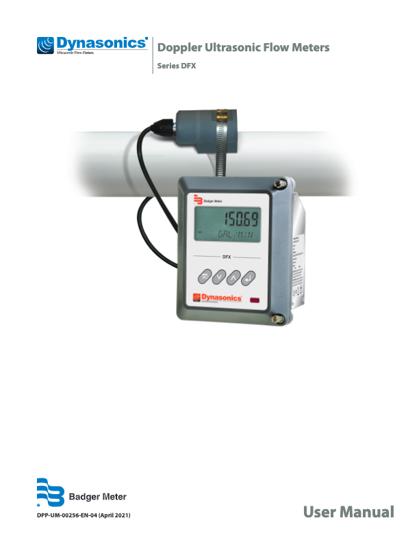 Dynasonics DFX Manual_Badger Meter_Doppler Ultrasonic Flow Meter