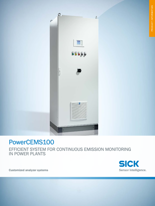 PowerCEMS100-SICK catalogue-CEMS-EFFICIENT SYSTEM-Gas analysis for Power Plants