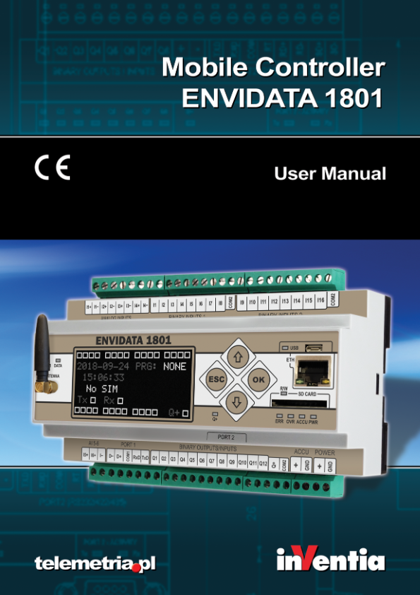 Datalogger ENVIDATA 1801_INVENTIA_Manual