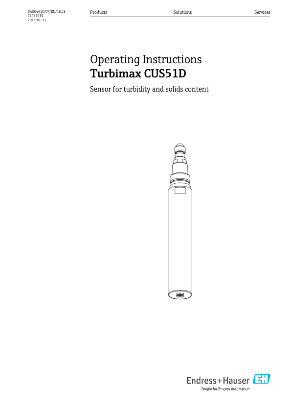 Turbimax CUS51D_E+H_Manual_BA00461CEN_1819