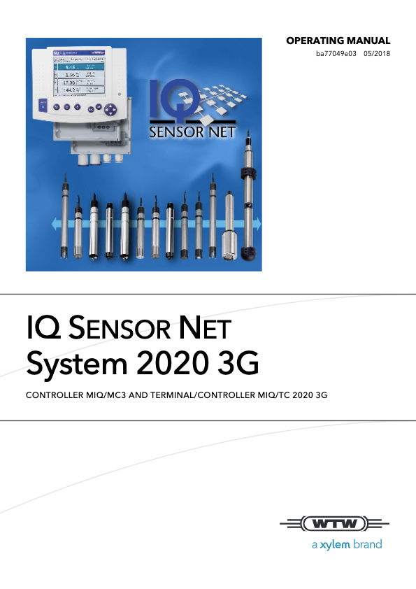 IQ Sensor Net System 2020 3G_Manual
