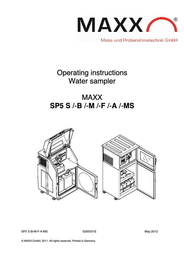 SP5 S-B-M-F-A-MS Maxx Auto sampler_Manual