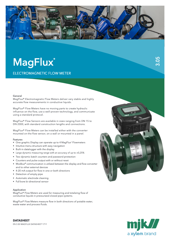 Magflux Electromagnetic Flow Meter (MJK)